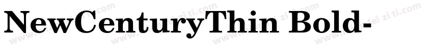 NewCenturyThin Bold字体转换